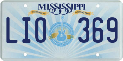 MS license plate LIO369