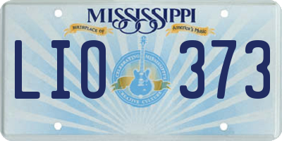 MS license plate LIO373