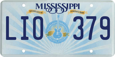 MS license plate LIO379