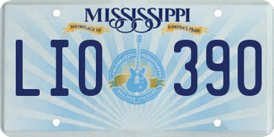 MS license plate LIO390