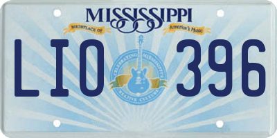 MS license plate LIO396