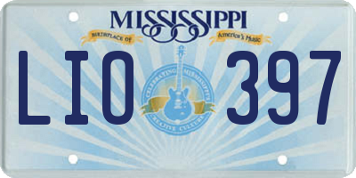 MS license plate LIO397
