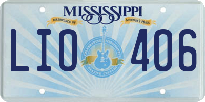 MS license plate LIO406