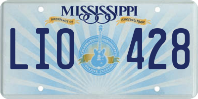 MS license plate LIO428