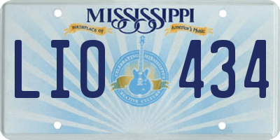 MS license plate LIO434