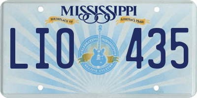 MS license plate LIO435