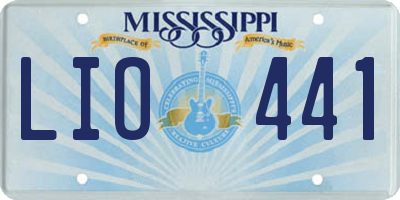 MS license plate LIO441