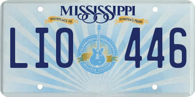MS license plate LIO446