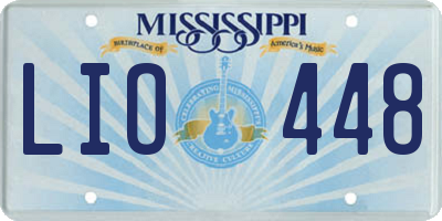 MS license plate LIO448