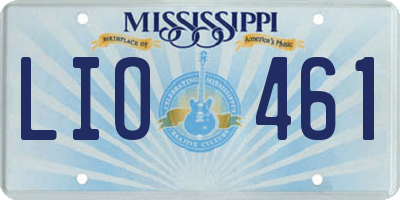 MS license plate LIO461