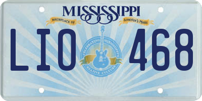 MS license plate LIO468
