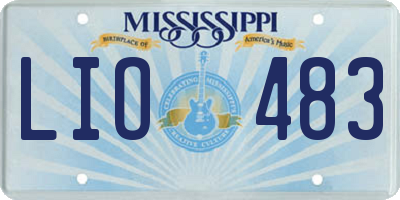 MS license plate LIO483