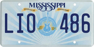 MS license plate LIO486