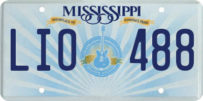 MS license plate LIO488
