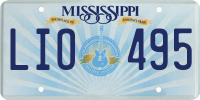 MS license plate LIO495