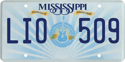 MS license plate LIO509