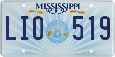 MS license plate LIO519