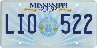 MS license plate LIO522