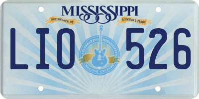 MS license plate LIO526