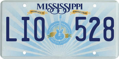 MS license plate LIO528