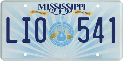 MS license plate LIO541