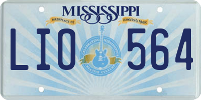 MS license plate LIO564