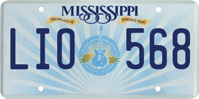 MS license plate LIO568