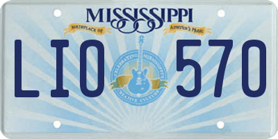 MS license plate LIO570