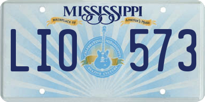 MS license plate LIO573