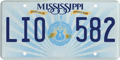 MS license plate LIO582