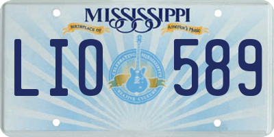MS license plate LIO589