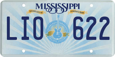 MS license plate LIO622