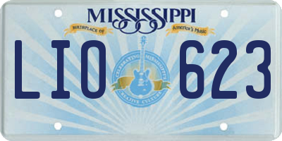 MS license plate LIO623