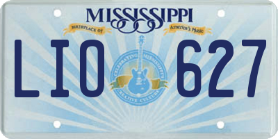 MS license plate LIO627