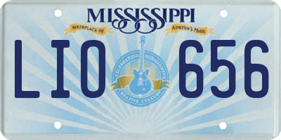 MS license plate LIO656