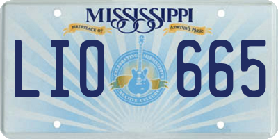 MS license plate LIO665