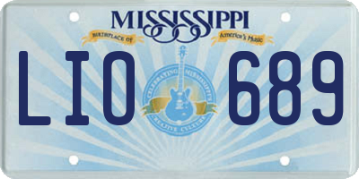 MS license plate LIO689