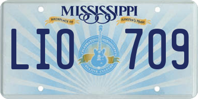 MS license plate LIO709