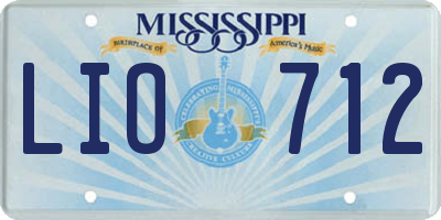 MS license plate LIO712