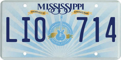 MS license plate LIO714