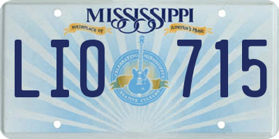 MS license plate LIO715