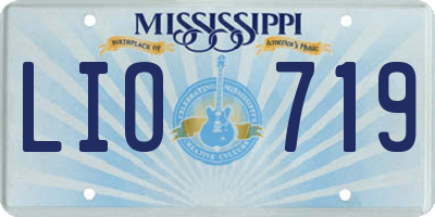 MS license plate LIO719
