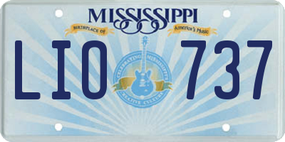 MS license plate LIO737