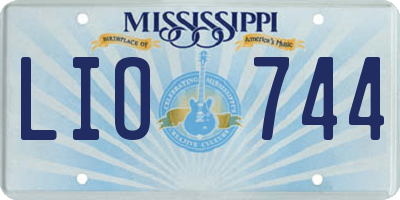 MS license plate LIO744