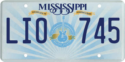 MS license plate LIO745