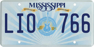 MS license plate LIO766