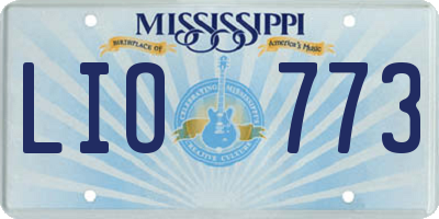 MS license plate LIO773
