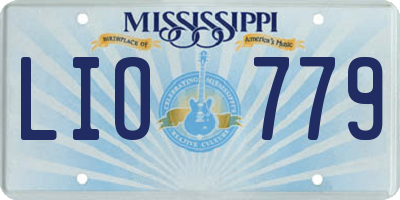 MS license plate LIO779