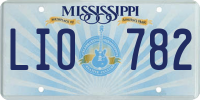 MS license plate LIO782