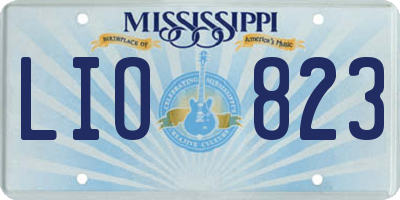 MS license plate LIO823